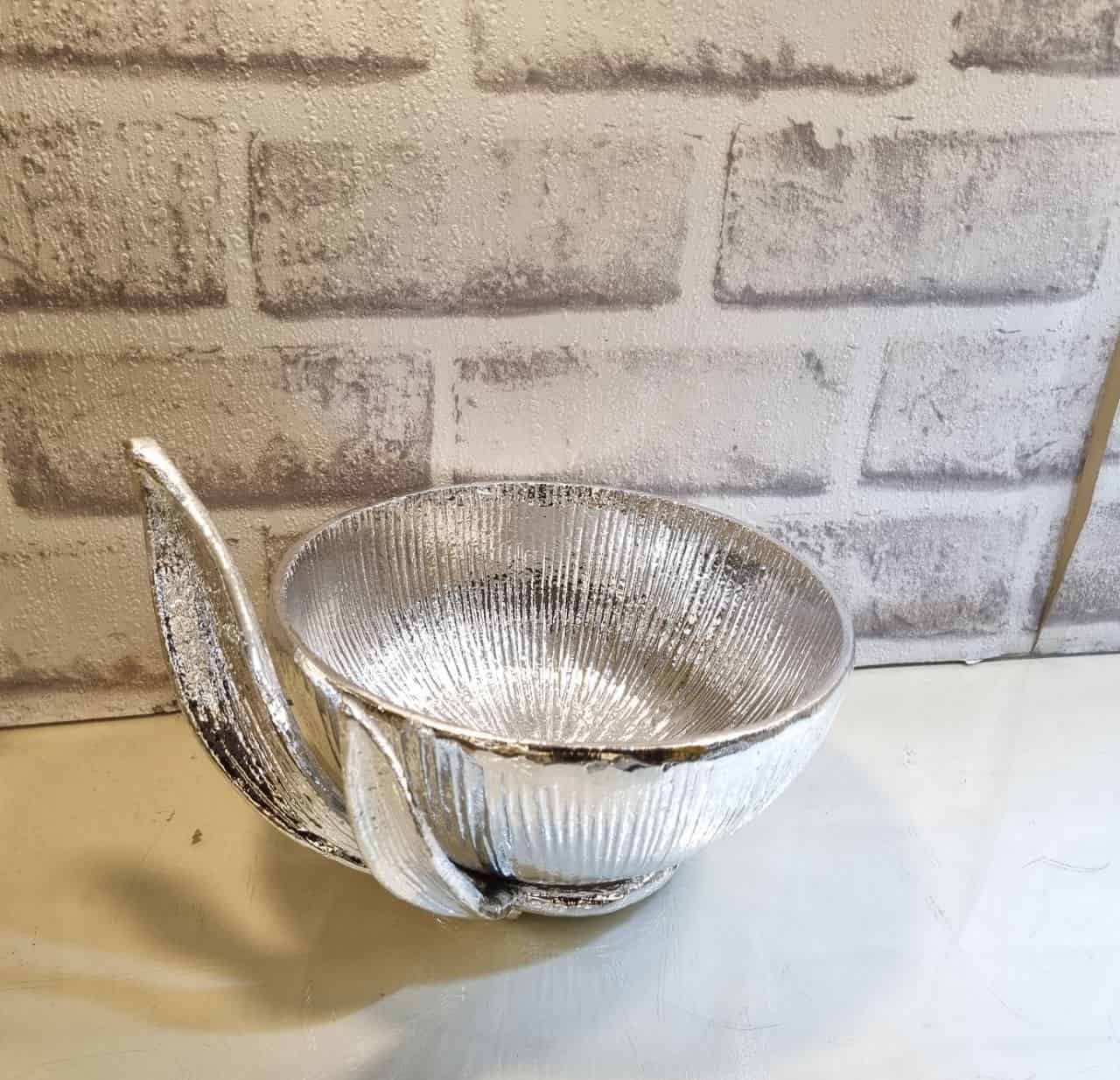 سرویس پذیرایی آلومنیومی طرح برگ نقره ای براق 7 پارچه کد BRGN00 — تصویر ۶