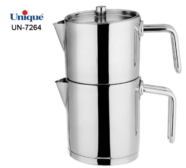 کتری قوری کلاسیک استیل لوله دار یونیک کد UN-7264