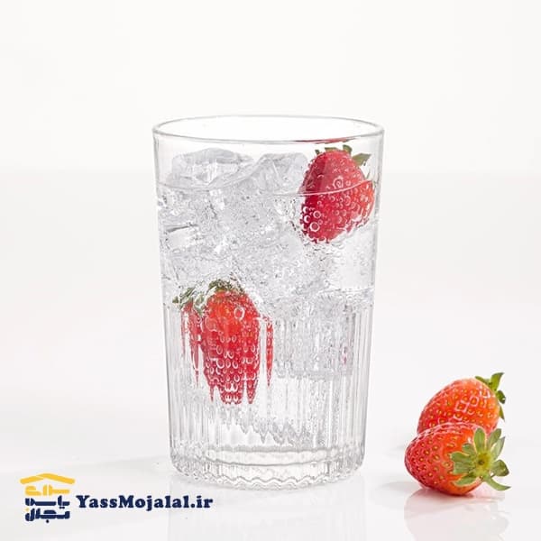 لیوان شیشه ای شیار دار لیمون 2216