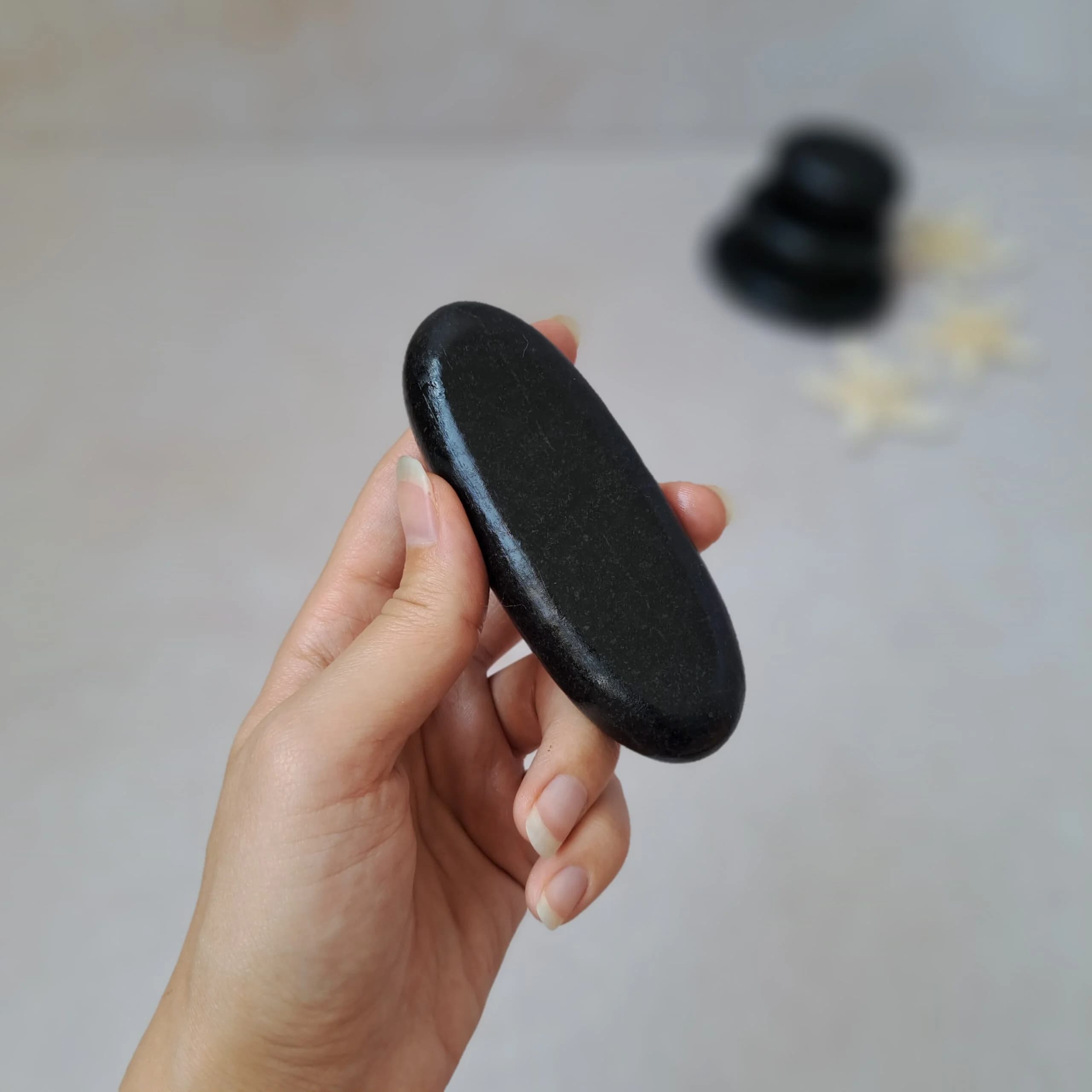 سنگ داغ ماساژ طرح استوانه تخت
