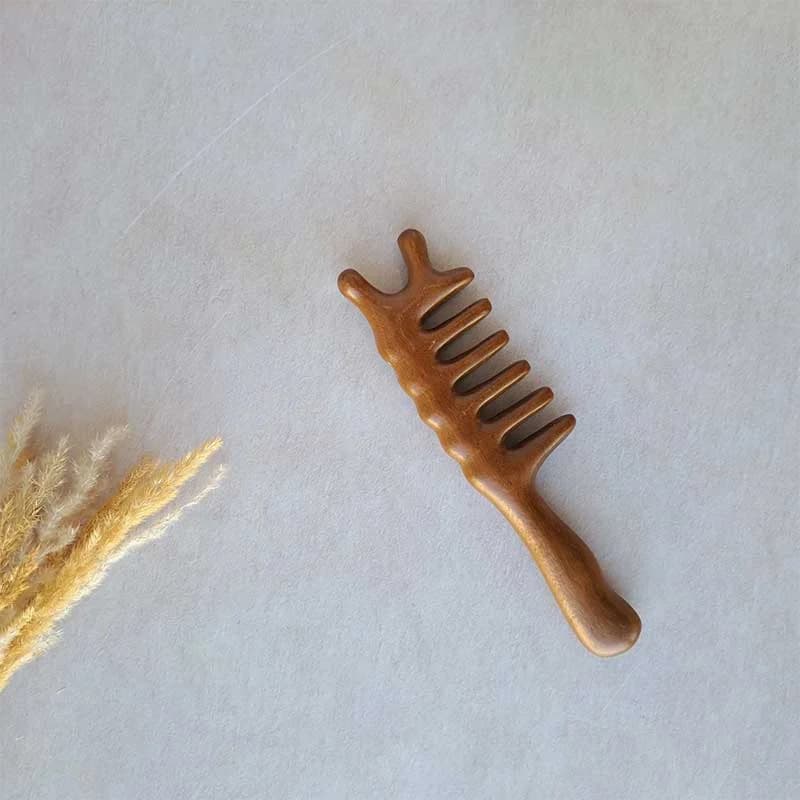 شانه چوبی ماساژ دسته دار