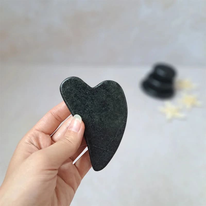 سنگ داغ ماساژ طرح گواشا قلبی