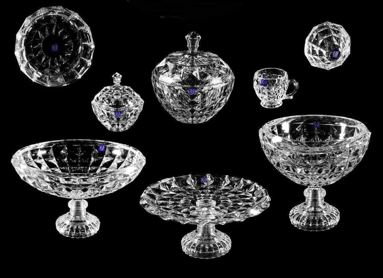 سرویس پذیرایی آکوامارین پایه دار کد 3500