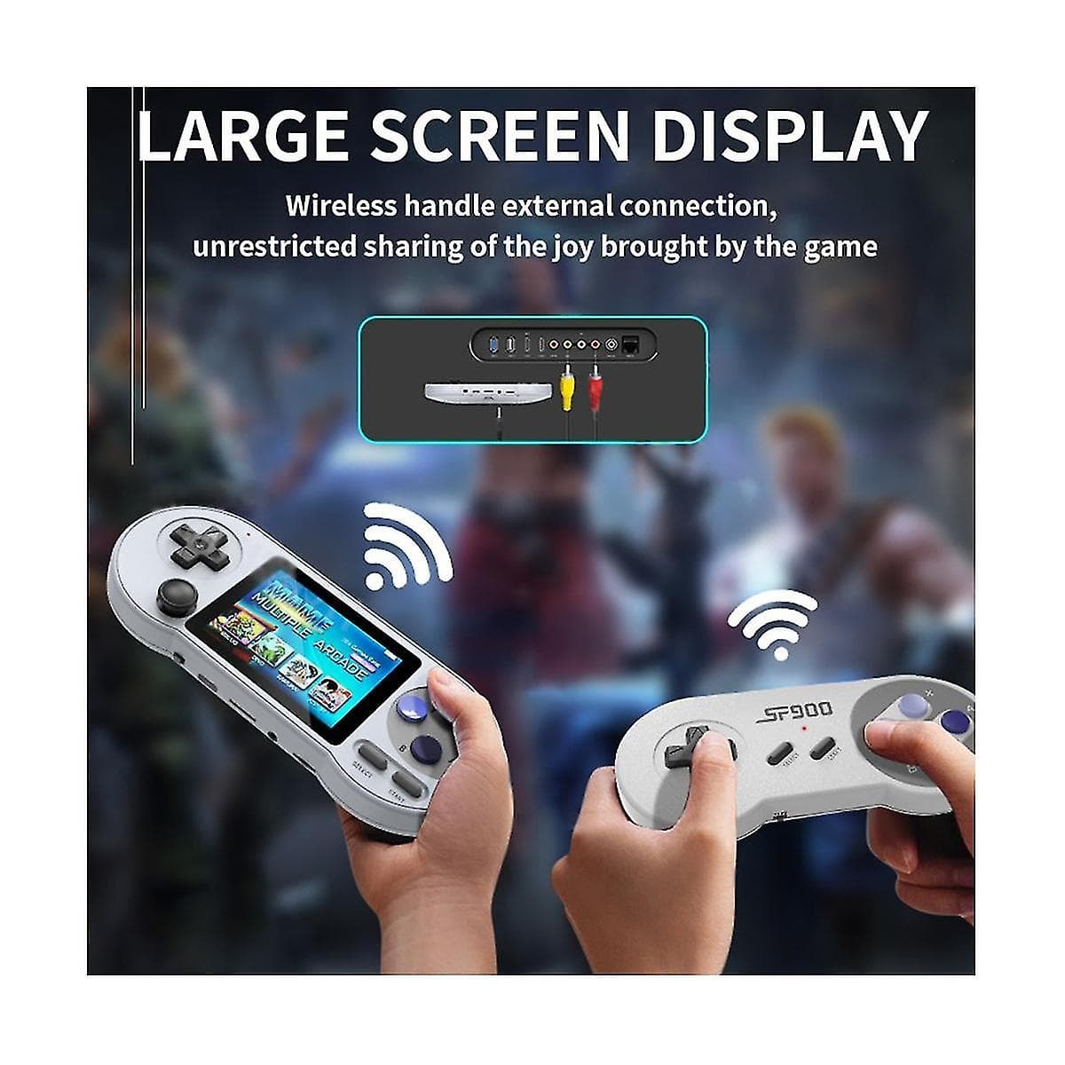 کنسول بازی Sf2000 Retro – بیش از 10,000 بازی کلاسیک به همراه دسته بازی بی سیم — تصویر ۳
