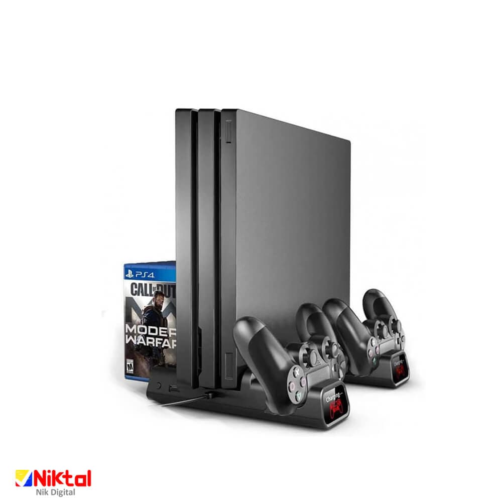 پایه خنک کننده و شارژر TP4-19076 | پایه عمودی برای کنسول PS4 / Pro / Slim – 3