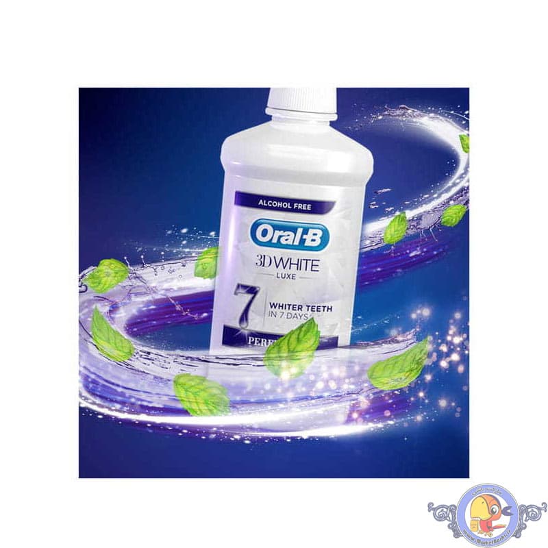دهان شویه اورال-بی 3D White حجم 500 میل — تصویر ۷