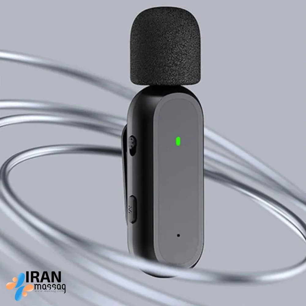 میکروفن یقه ای بی سیم مدل k61-2 | با فناوری حذف نویز هوشمند — تصویر ۸