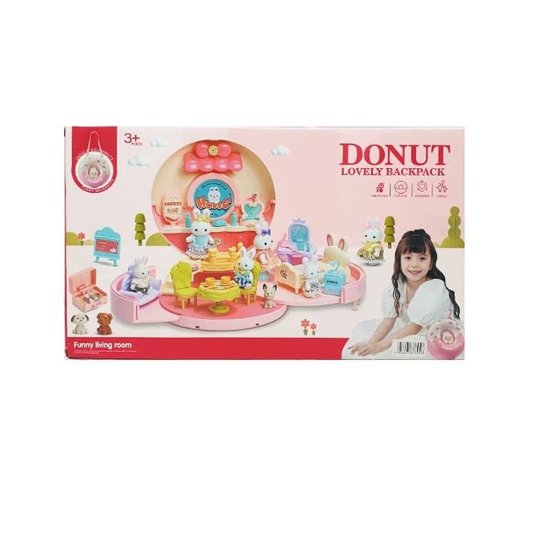 اسباب بازی مدل خانه خرگوش طرح کیف دوناتی کد 6695 — تصویر ۳
