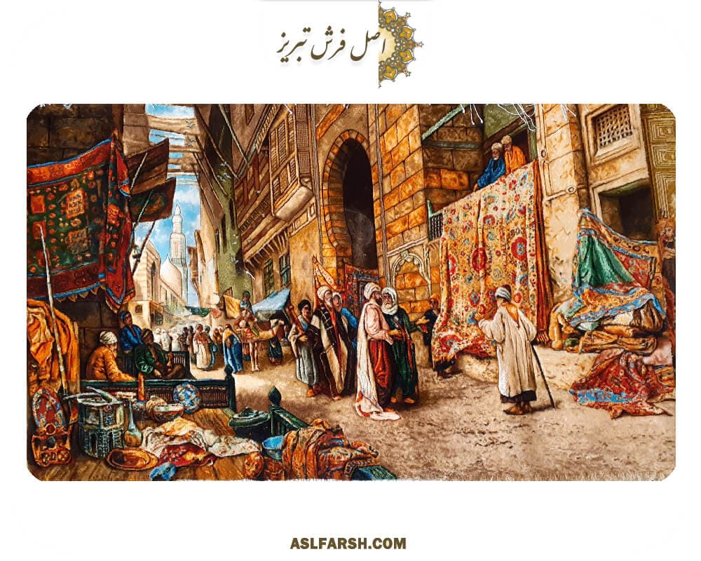 تابلو فرش دستباف بازار قاهره