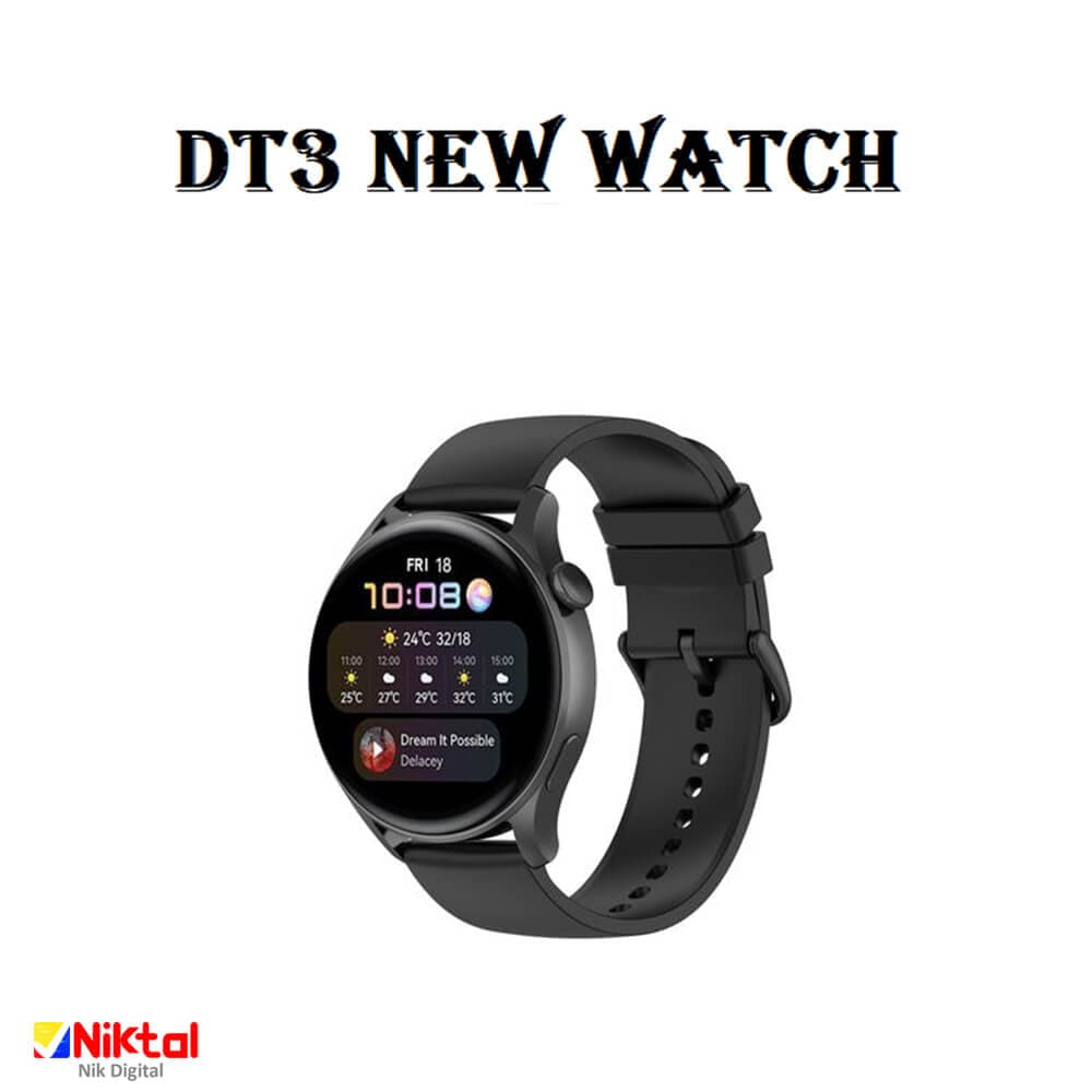 ساعت هوشمند آیجویر مدل DT3 NEW | ضد آب IP67 | مانیتور ضربان قلب | مانیتور اکسیژن خون