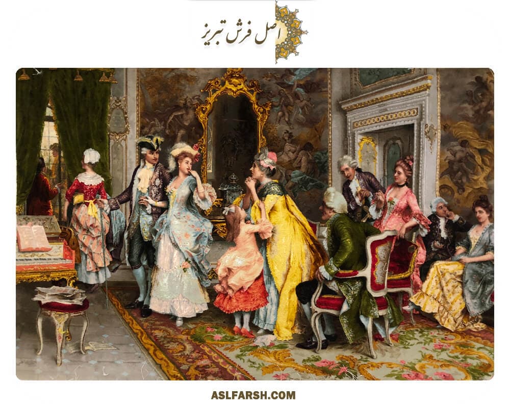 تابلو فرش دستباف بدرقه کاترین
