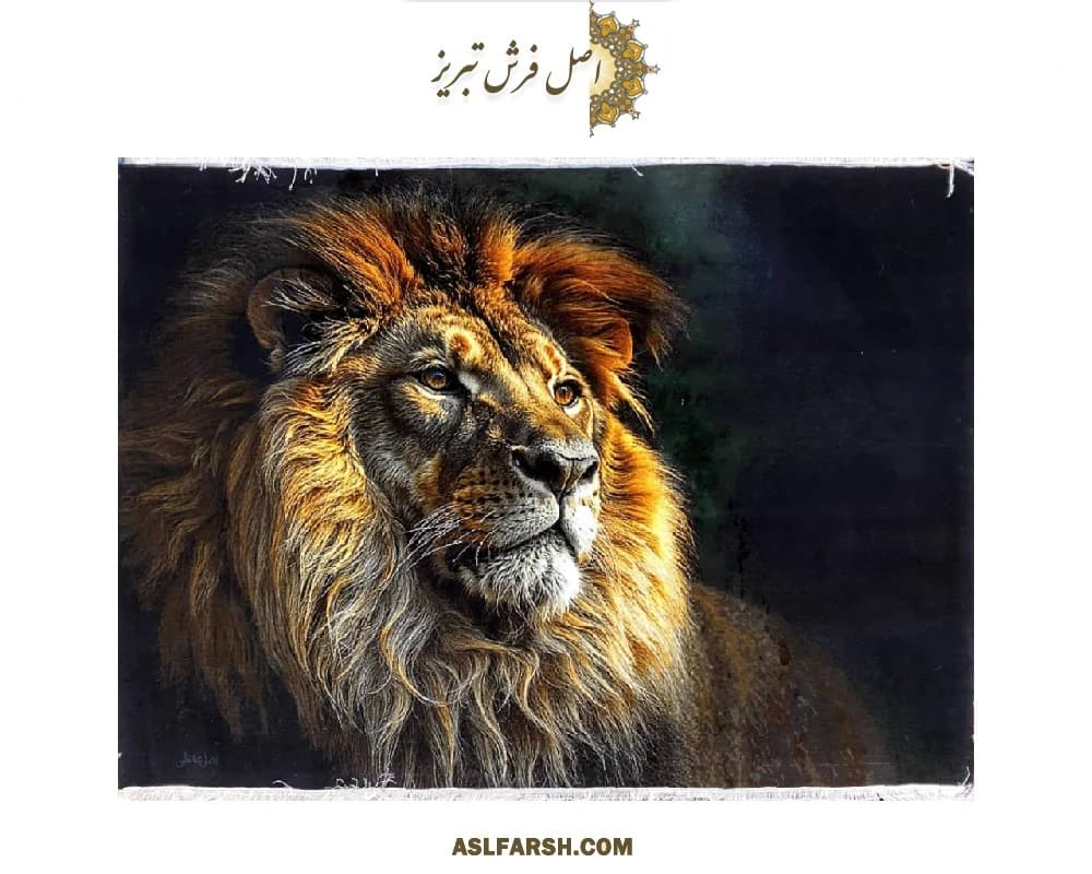 تابلو فرش دستباف کله شیر — تصویر ۵