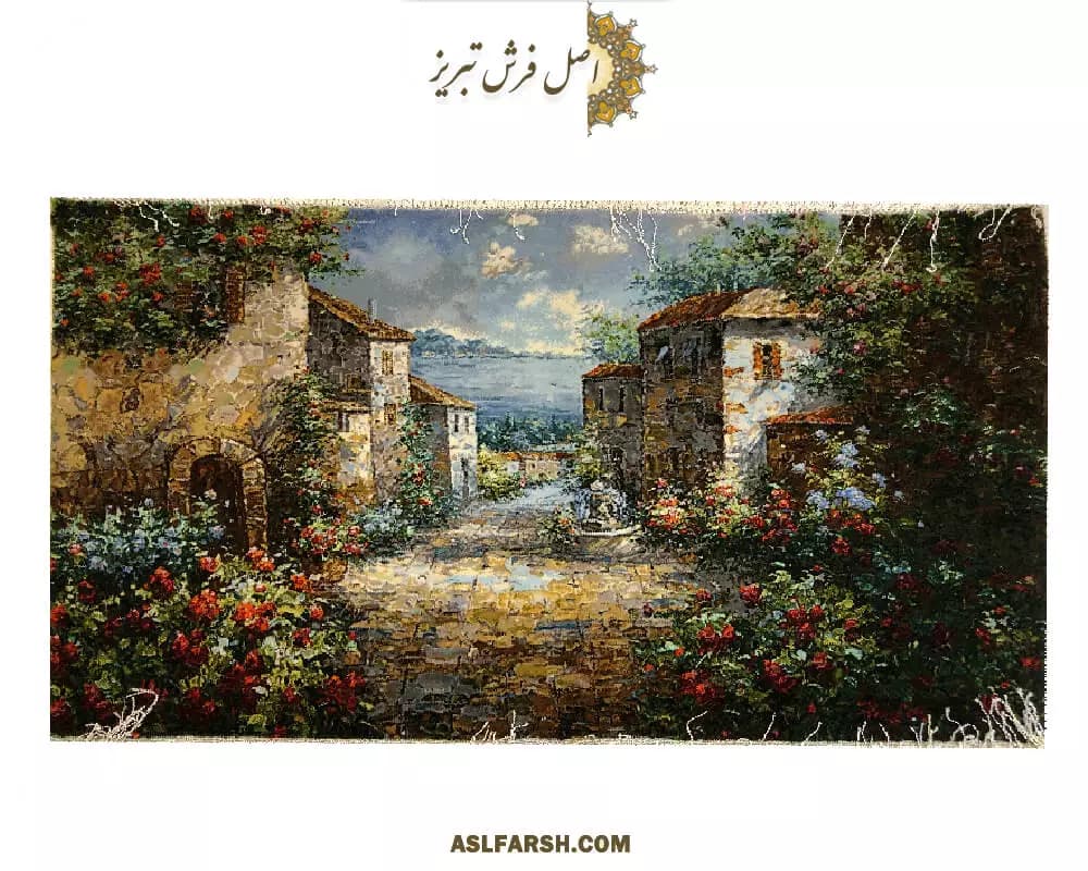 تابلو فرش دستباف منظره ساحلی — تصویر ۵
