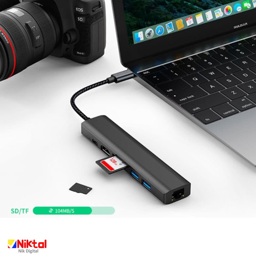 تبدیل و هاب 7 پورت USB-C/Type-C مدل BYL-2303 — تصویر ۱۱