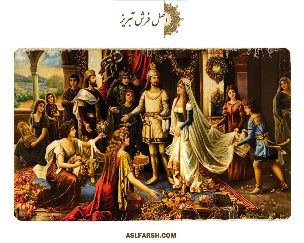 تابلو فرش دستباف تاج گذاری حضرت سلیمان (15-17)