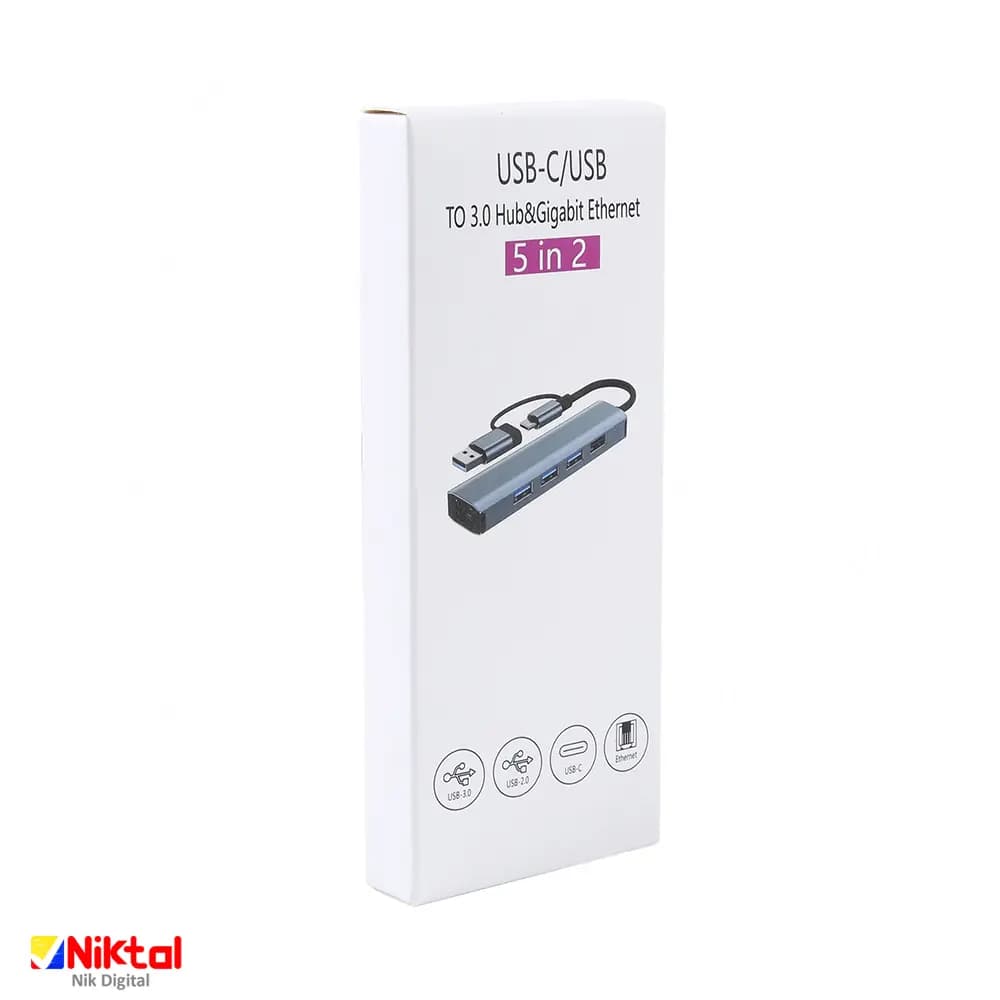 هاب 5 پورت Type-c/ USB-Cمدل BYL-2208 — تصویر ۶