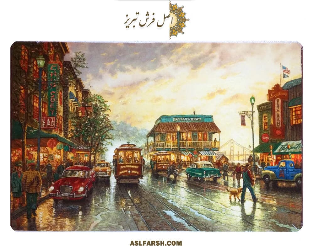 تابلو فرش دستباف سانفرانسیسکو — تصویر ۵
