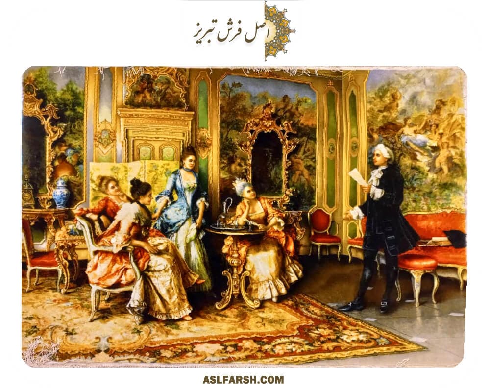 تابلو فرش دستباف شاعر جوان — تصویر ۲