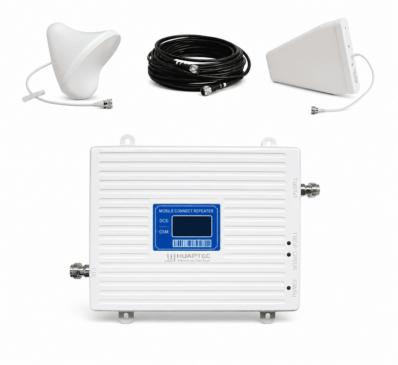 پکیج تقویت کننده آنتن موبایل 3 باند 1200 میلی وات مدل MZ103-WT (برون شهری)