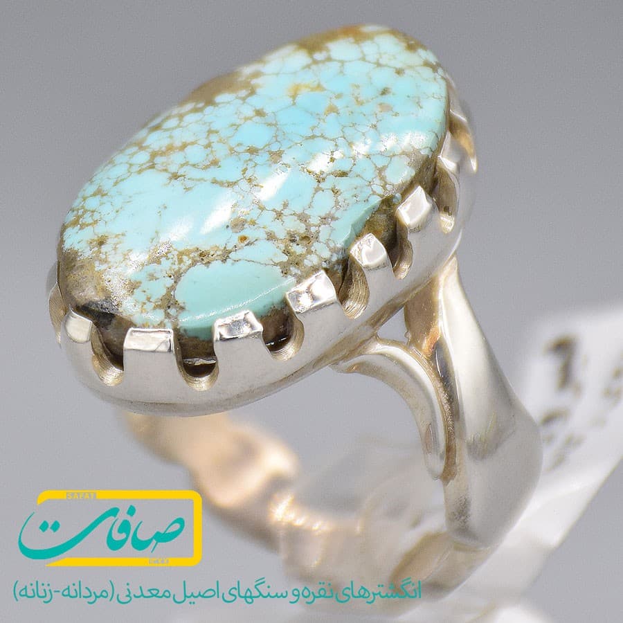 انگشتر فیروزه نیشابور مردانه «کد 3371»