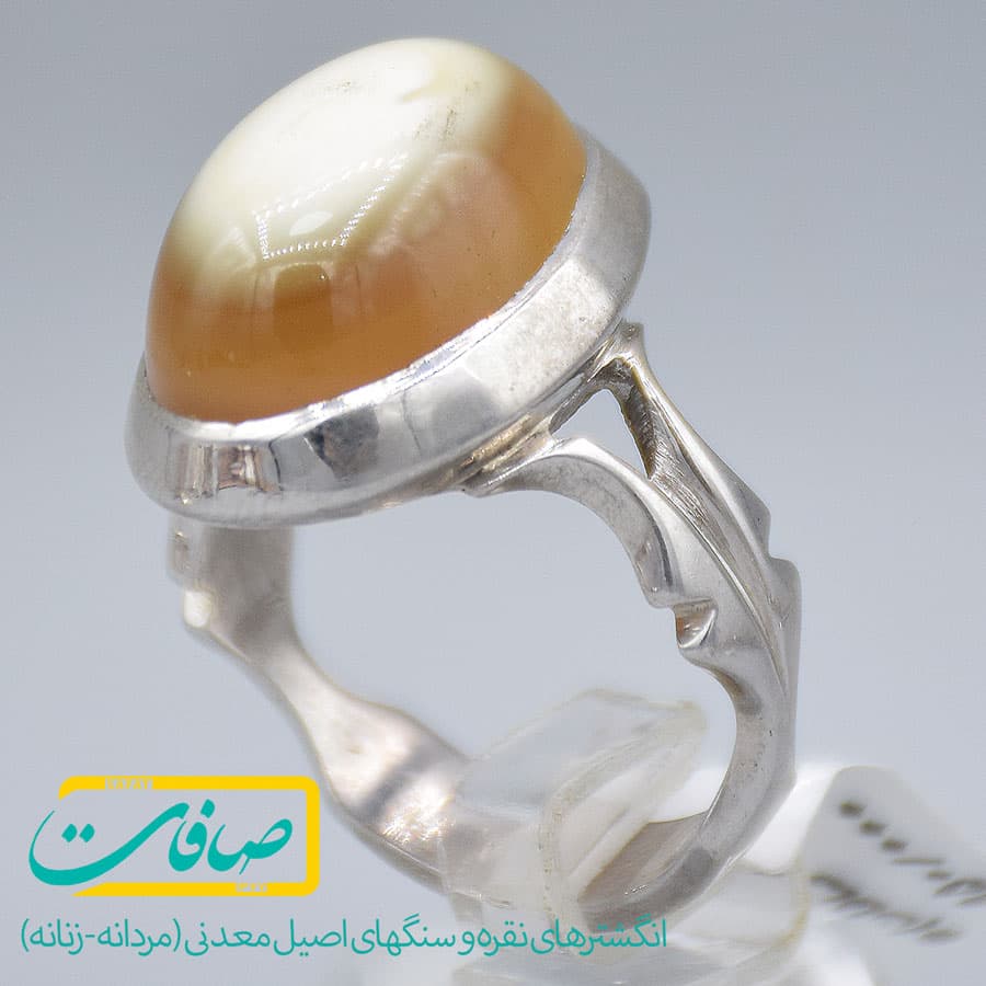 انگشتر عقیق باباقوری یمنی مردانه «کد 3162»