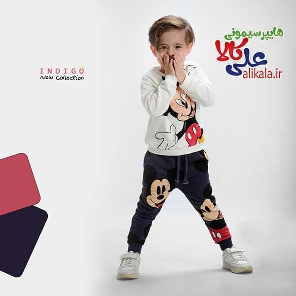ست بلوز و شلوار هپی میکی ایندیگو ۲۹۶۰۲۲ — تصویر ۳
