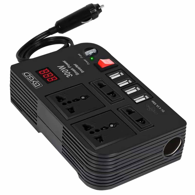 اینورتر فندکی خودرو مدل BYGD E8982 توان 300 وات
