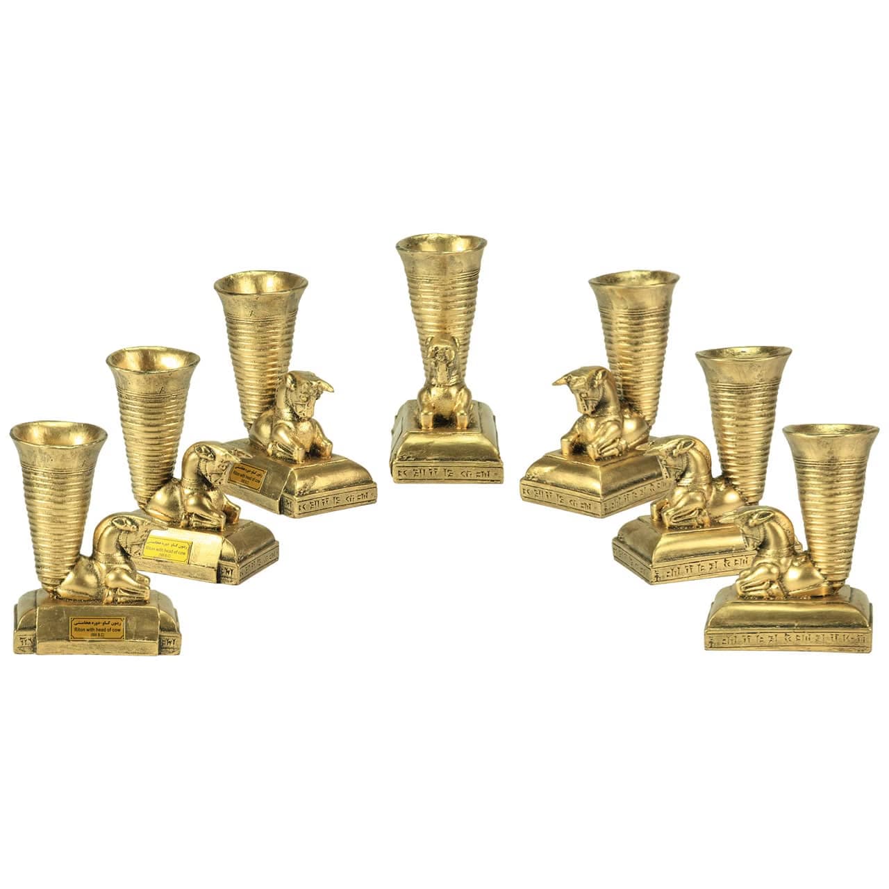 مجموعه ظروف هفت سین 7 پارچه ریتون گاو کد HS150 — تصویر ۲