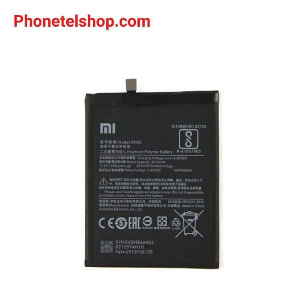 باتری گوشی موبایل شیائومی می آ2 battery mobile xiaomi mi A2 BN36 — تصویر ۲