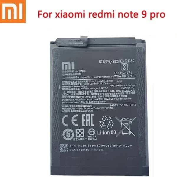 باتری گوشی موبایل شیائومی ردمی نوت 9 پرو battery mobile xiaomi redmi note 9 pro BN53
