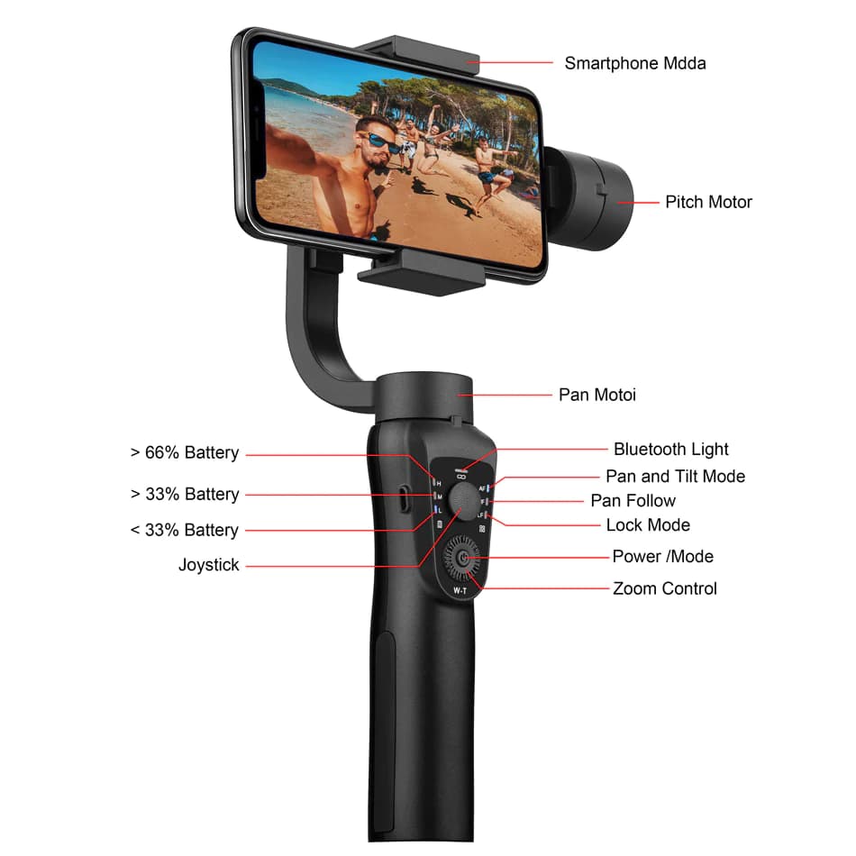 گیمبال موبایل S5b Handheld 3-Axis Gimbal Stabilizer