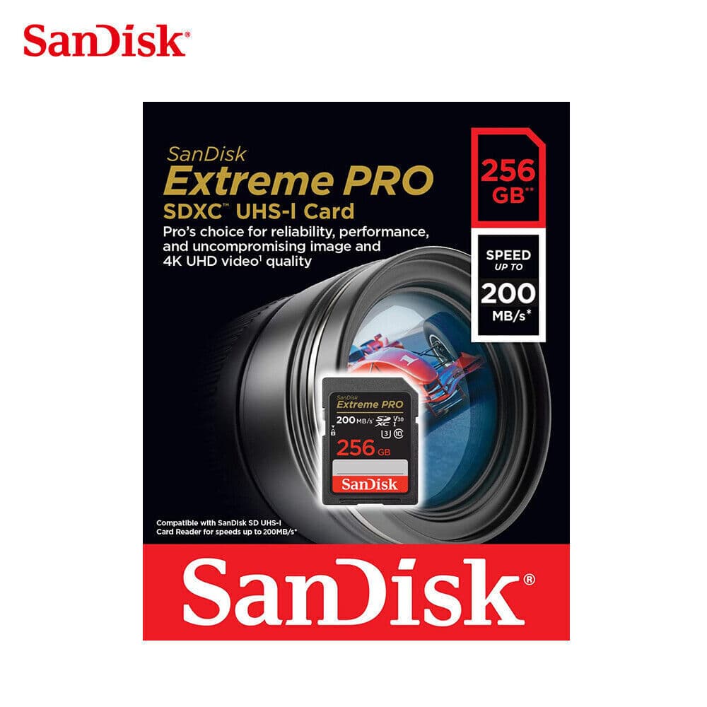 کارت حافظه سندیسک Sandisk SD 256GB 200MB/S Extreme Pro V30 SDHC UHS-I