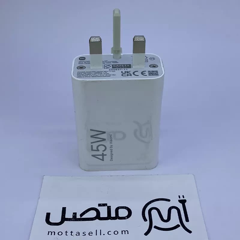 کله شارژر سه پین اصلی سرکارتنی 45 وات توربو شارژ MDY-17-EG شیائومی