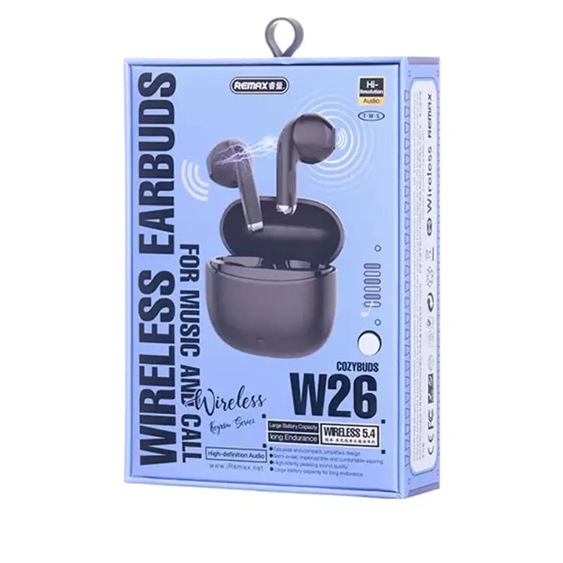 هدفون بلوتوثی ریمکس مدل CozyBuds W26 — تصویر ۳