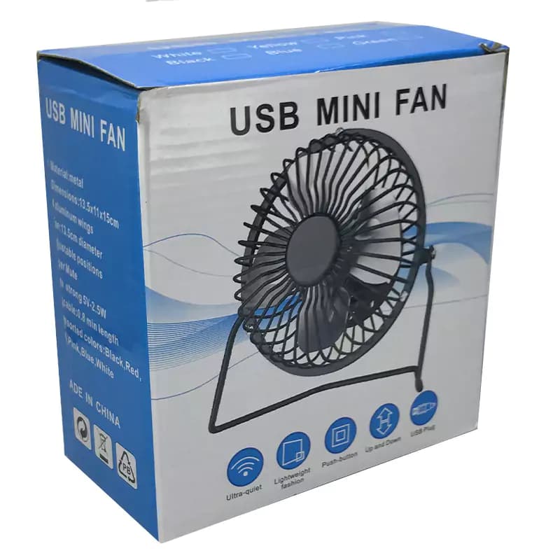 پنکه رومیزی usb mini fan فلزی — تصویر ۷