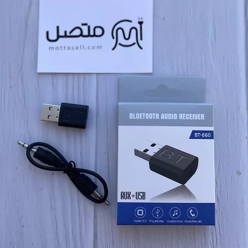 دانگل بلوتوث خودرو AUX+USB مدل BT-660