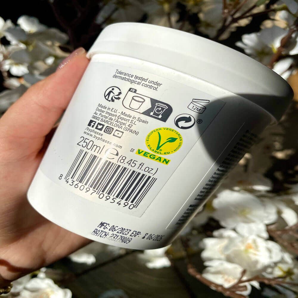 ماسک مو پاپایا بایفاس byphasse حاوی عصاره پشن فروت و انبه و پاپایا مناسب انواع مو حجم 250میل — تصویر ۳