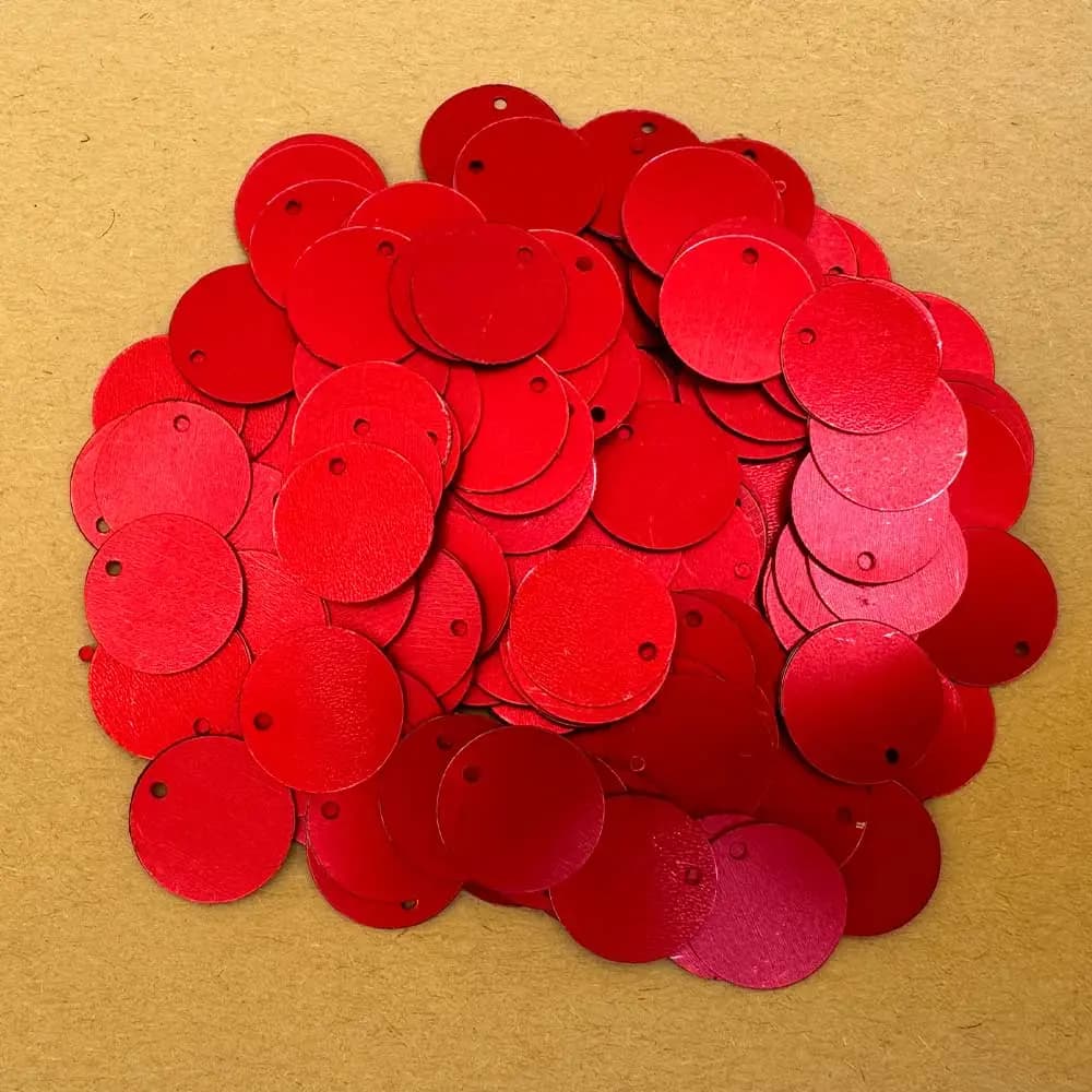 پولک سکه ای 15 میل قرمز بسته 25 گرمی — تصویر ۶