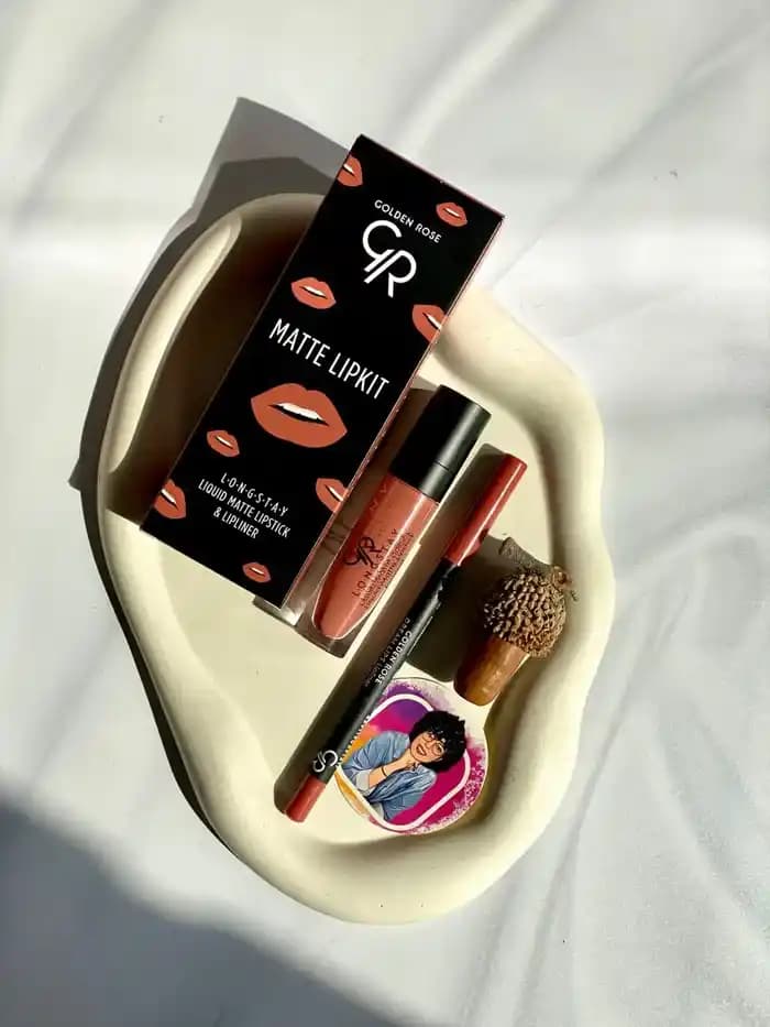 پک رژلب و خط لب گلدن رز (warm nude ( 503-13 — تصویر ۱۰