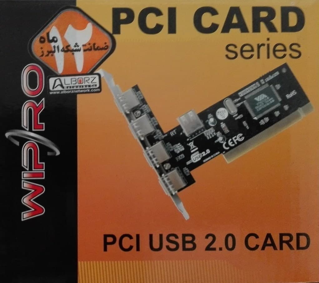 کارت داخلی PCI افزایش پورت USB برند Wipro — تصویر ۴