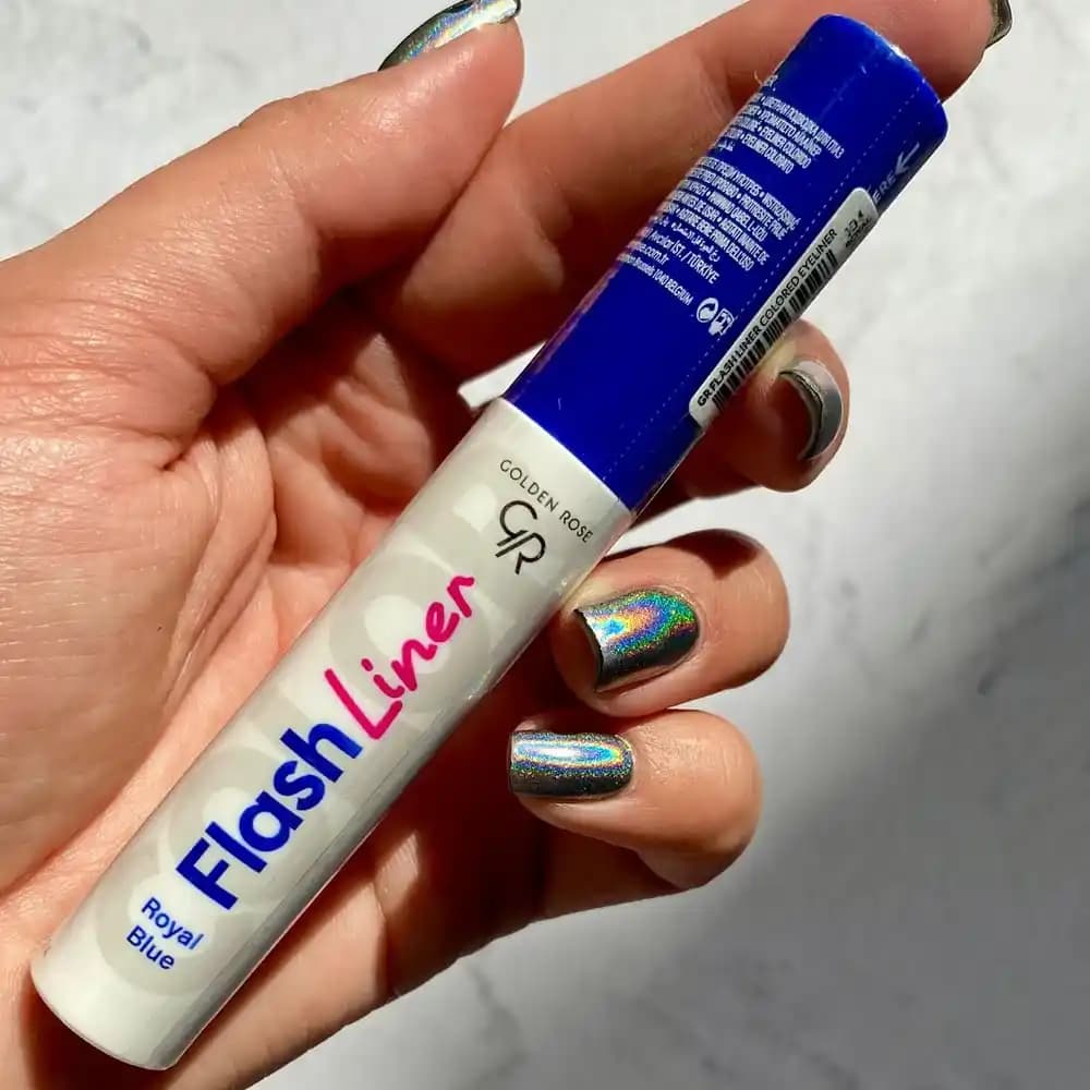 خط چشم آبی رویال flash liner گلدن رز | 3.5 میل — تصویر ۴