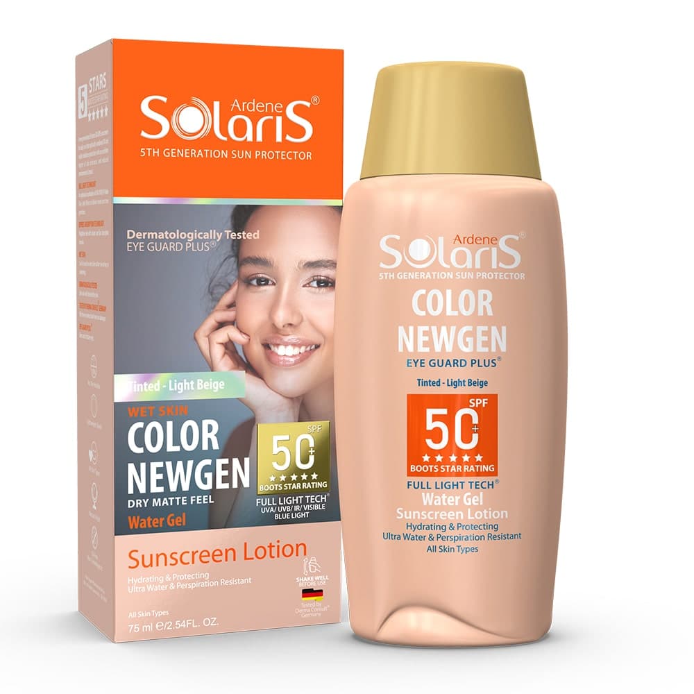 لوسیون ضدآفتاب فاقد چربی +SPF 50 آردن سولاریس بژ روشن