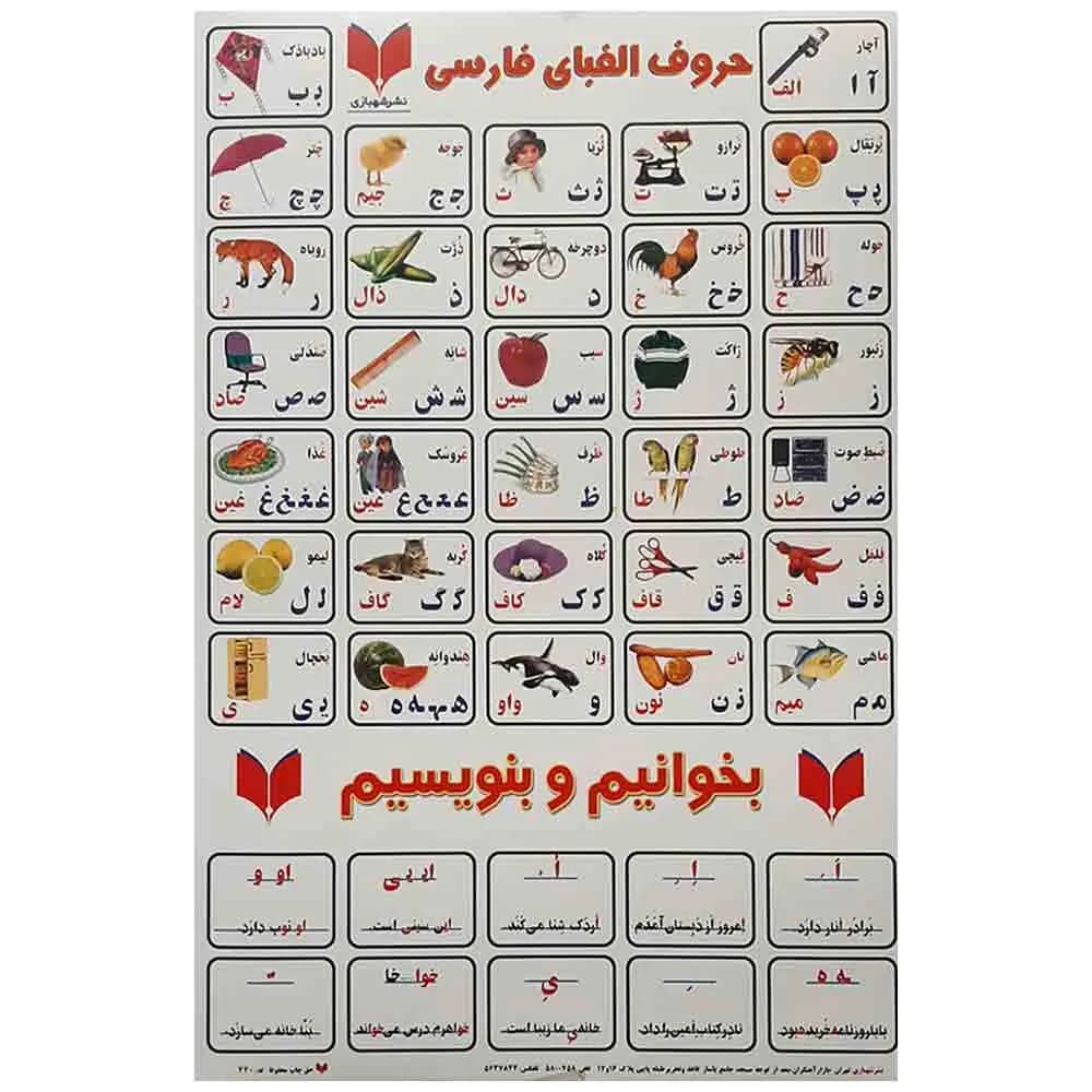 برچسب آموزشی حروف الفبای فارسی و صداها کد 440