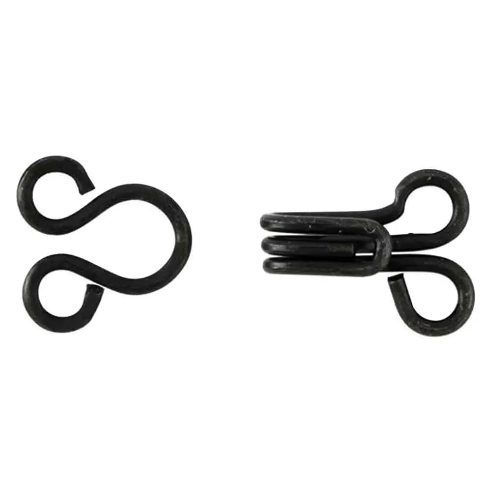 قزن قفلی سایز 3 فلزی مشکی مدل هوکس Hooks بسته 24 عددی — تصویر ۲