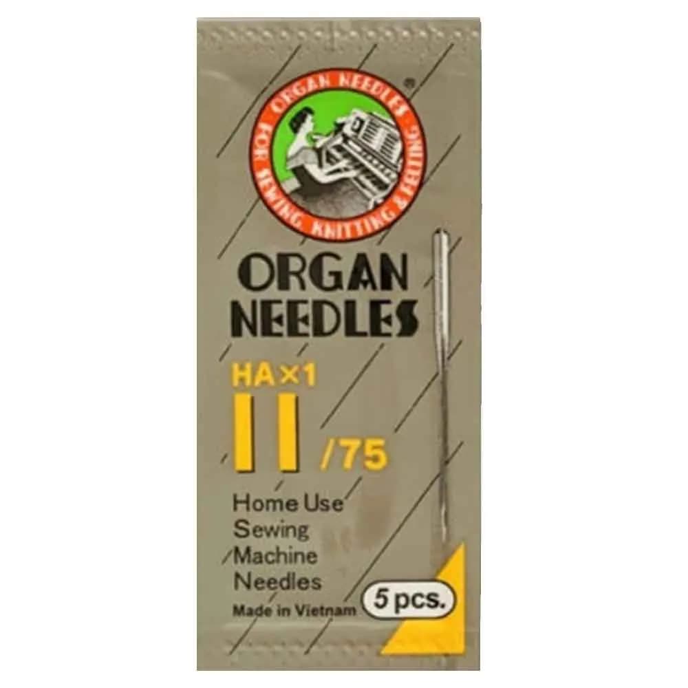 سوزن چرخ خیاطی خانگی ارگان مدل اچ آ HA سایز 11 بسته 5 عددی