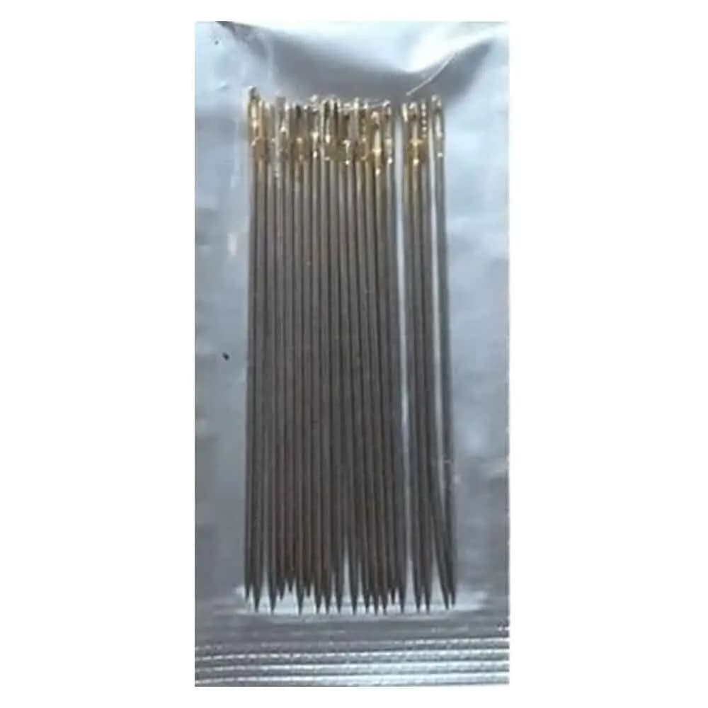 سوزن خیاطی دستی مدل دختر نشان سر طلایی سایز 1 بسته 20 عددی — تصویر ۵