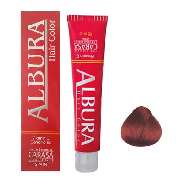 رنگ مو آلبورا مدل carasa شماره 5.44 حجم 100 میلی لیتر رنگ قهوه ای مسی — تصویر ۲