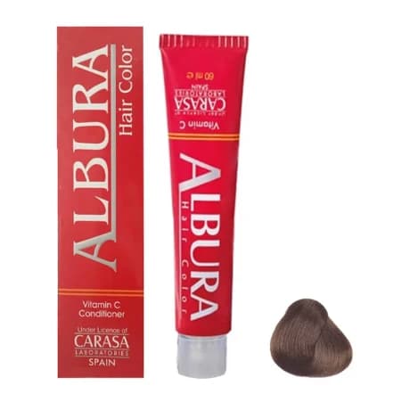 رنگ مو آلبورا مدل carasa شماره m5-6.2 حجم 100 میلی لیتر رنگ بلوند زیتونی تیره — تصویر ۴
