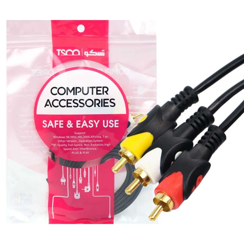 کابل تبدیل 3 به 3 RCA تسکو مدل TC 13 طول 1.5 متر