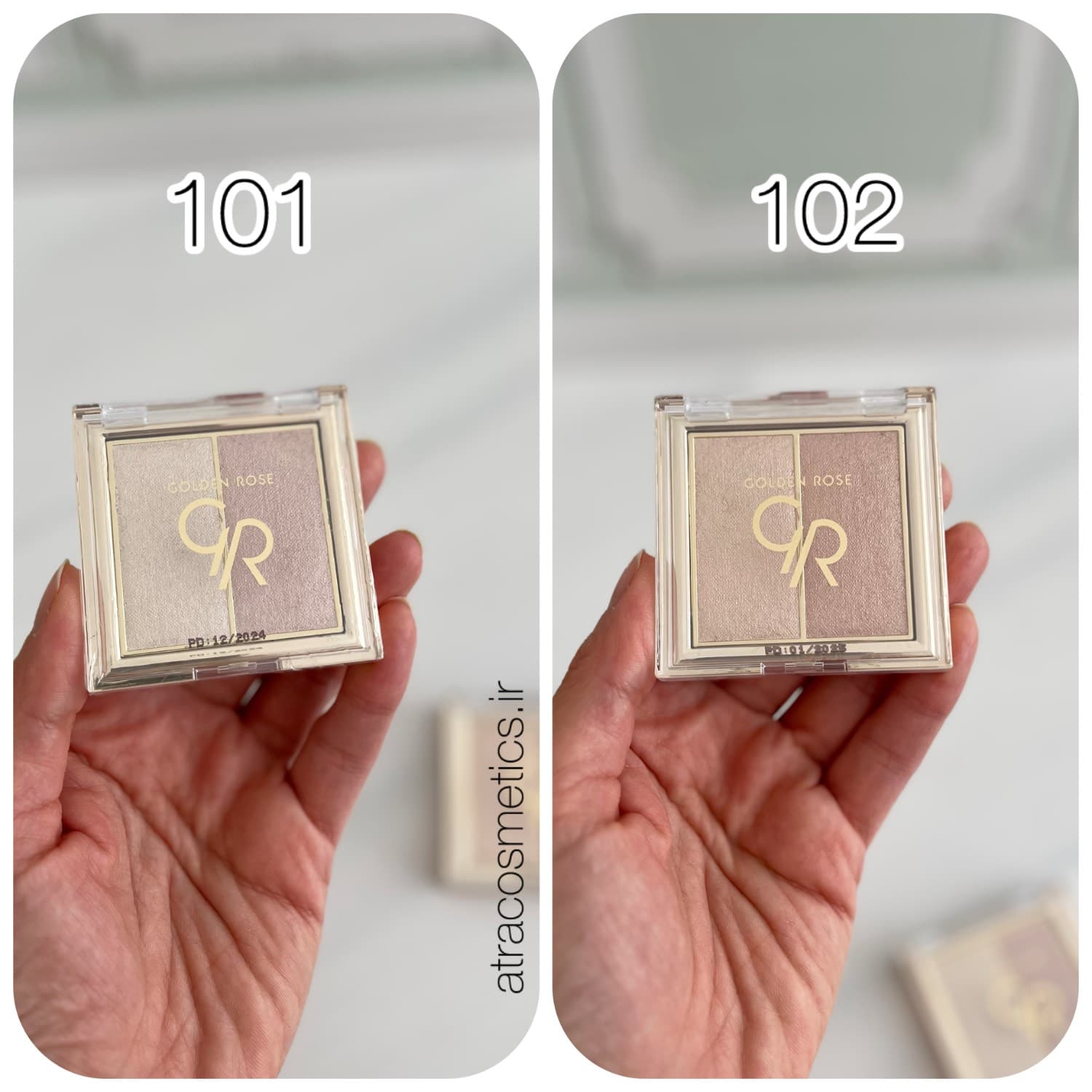 پالت هایلایتر دوتایی گلدن رز Golden Rose So Glow! Highlighter Duo